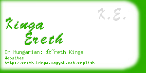 kinga ereth business card